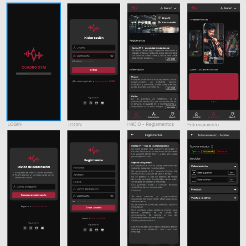 Cuadro GYM App